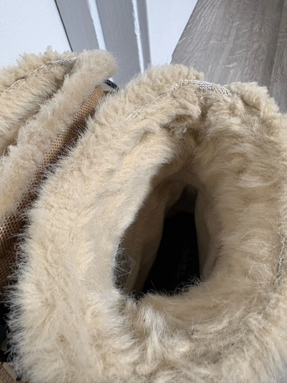 Sorel Tan Suede Fur-Trim Lace-Up Winter Boots - Picture 5 of 6